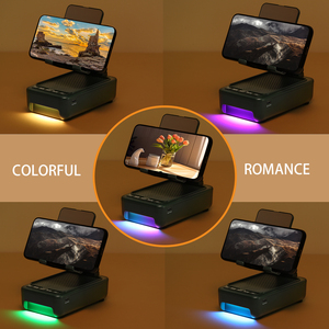 Mobiele Telefoon Stand Houder Met Blue-Tooth <span class=keywords><strong>Speaker</strong></span> Hd Draagbare Draadloze <span class=keywords><strong>Speaker</strong></span> Verstelbare Tablet Live Luie Beugel - Product Image 3