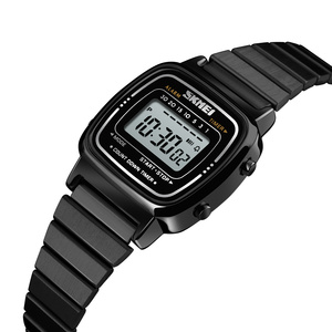 Venta 1901 1252 reloj SKMEI Cadena de mano digital relojes de lujo para damas oro rosa Delgado logotipo personalizado para chicas hermosas - Product Image 4