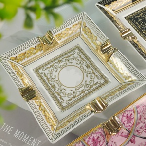 Cenicero de Cuatro Puertos para Cigarros, Cenicero de Cerámica de Alta Gama para el Hogar, Restaurante u Oficina, Ideal para Regalo - Product Image 1