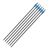 Flèches d'entraînement en carbone PIAOYU de 31,5 pouces, spine 600, pointe de flèche en acier carbone remplaçable et rotative, lot de 12 pour arc recurve