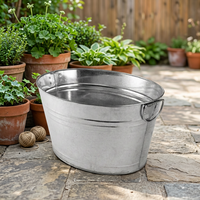 Seau à glace moderne de luxe en acier galvanisé durable pour les fêtes