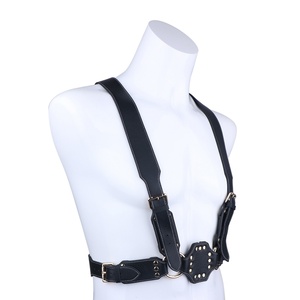 QKKQ Male <b>Body</b> Chest Belt <b>Leather</b> <b>Harness</b> Belt Adjustable <b>Harness</b> Lingerie for Men - Product Image 3