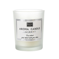 Vente en gros de bougies aromatiques en cire de soja dans un bocal en verre noir givré, boîte cadeau, logo personnalisé, cadeau de mariage, Saint-Valentin, Diwali