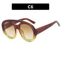 Lunettes de soleil tendance 40637 pour 2026, en gros, en stock, avec verres PC dégradés surdimensionnés à dessus plat