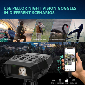 OEM 1080P LED IR đầy đủ màu sắc rừng ngày đêm tầm nhìn Đèn pin ngoài trời Kính thiết bị 6V Kính thiên văn một mắt hành động máy ảnh - Product Image 3