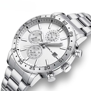 Reloj Cronógrafo Deportivo de Lujo para Hombre, Diseño OEM ODM, Dorado, Multifunción, Acero Inoxidable, Manecillas Luminosas HD, 3ATM, Calendario, Cuarzo - Product Image 4