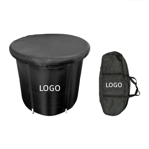 <span class=keywords><strong>Baignoire</strong></span> de récupération <span class=keywords><strong>80x80</strong></span> de haute qualité, entièrement noire, avec logo personnalisé, pour adultes, bain de glace portable - Product Image 2