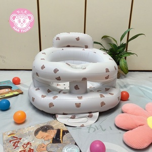 Modern Cute Bear Pattern PVC <b>Inflatable</b> Baby <b>Sofa</b> Chair Easy to Carry for Living Room or Bedroom Use - Product Image 4