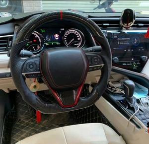 Volante Deportivo de Fibra de Carbono y Cuero con Pantalla LED de RPM para Camry 8ª Gen/<span class=keywords><strong>Corolla</strong></span> 12/Levin/Land Cruiser, Carbono Forjado - Product Image 4