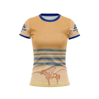Parramatta Eels 2026 Anzac Day Rugby-Trikot, Wärmeübertragungsdruck, Polyester, orange-blau gestreift, Kurzarm, Rundhalsausschnitt, 260g