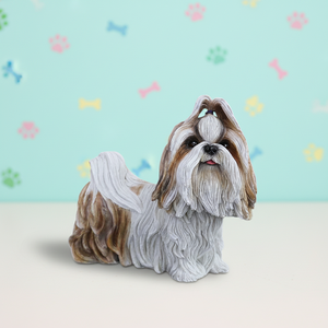 Sculpture décorative personnalisée <span class=keywords><strong>de</strong></span> chien Shih Tzu, modèle élégant en poils touffus pour la maison, le bureau ou l'hôtel - Product Image 4