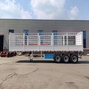 China Factory 3-Axle 40 80 Ton Side Wall Semi <b>Trailer</b> <b>Cargo</b> <b>Trailer</b> for Animal Transportation Quality Car <b>Trailers</b> - Product Image 2