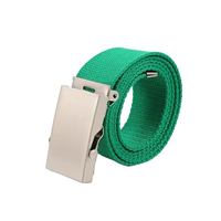 Cinturón Casual de Lona Multicolor con Correa Ajustable y Hebilla de Acero para Jeans y Pantalones de Adolescentes