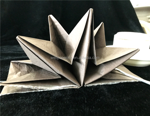 15.7 "x23.6" 3ply jetables prépliés <span class=keywords><strong>en</strong></span> forme d'étoile <span class=keywords><strong>Origami</strong></span> dîner serviettes <span class=keywords><strong>en</strong></span> papier <span class=keywords><strong>en</strong></span> plusieurs couleurs et impressions pour la fête <span class=keywords><strong>de</strong></span> mariage - Product Image 5