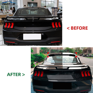 AMP-Z มัสแตงสีดำเงา ABS ปีกหลังสปอยเลอร์สำหรับ <span class=keywords><strong>Ford</strong></span> <span class=keywords><strong>Mustang</strong></span> <span class=keywords><strong>MK7</strong></span> 2024 + อุปกรณ์เสริมรถยนต์ - Product Image 2