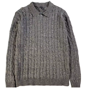 เสื้อโปโล 2025 สไตล์ Old Money แบบใหม่ กระดุมครึ่งตัว คาร์ดิแกนลำลอง ทรงเข้ารูป ผ้าถัก ลอเรน สำหรับผู้ชาย ผ้าขนสัตว์ สไตล์ Old Money วินเทจ - Product Image 1