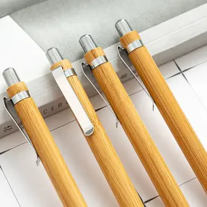 Offre Spéciale – Stylo Bille Personnalisé en Bambou Écologique pour Hôtels, Corps en Bois et Pointe Métallique 1,0 mm – Cadeau Nouveauté - Product Image 3