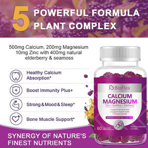 Venta al por mayor OEM Etiqueta Privada vegana vitamina D3 K2 calcio magnesio zinc gomitas suplemento - Product Image 4