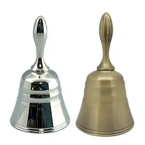 Call Hand Bell Wedding Ringing Loud Reception Dinner Hotel Classroom Bell Gold Silver Wedding Bell