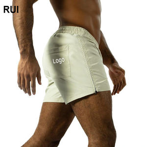 RUIQUWIN-Pantalones cortos deportivos para hombre, de alta calidad, de secado rápido, para gimnasio, correr, con bolsillos y cremallera, pantalones cortos atléticos de baloncesto, venta al por mayor - Product Image 1