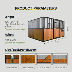 Équipements d'élevage d'animaux européens et canadiens, écuries à <span class=keywords><strong>chevaux</strong></span>, porte coulissante, boxes à <span class=keywords><strong>chevaux</strong></span>, panneau frontal avec porte coulissante - Product Image 2