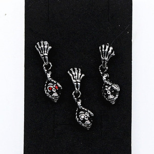 Pendientes de esqueleto yunique de acero de titanio para hombre, joyería rock, pendientes de moda - Product Image 4