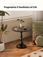 Petite table basse légère de style moderne et luxueux Table d'appoint rétro en fer d'angle avec rangement de chevet pour meubles de table centrale de salon