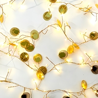Guirlande lumineuse en métal doré N-CONCEPT, 100 micro LED, 1,8 m, alimentée par piles, décoration de Noël d'intérieur pour éclairage de table