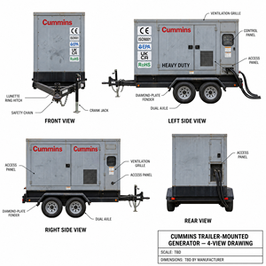 เครื่องกำเนิดไฟฟ้าดีเซล Cummins ขนาด 20kw 50kw 100kw 200kw 500kw 800kw 1000kw แบบเงียบ สำหรับใช้ในบ้าน การทำเหมือง และให้เช่า - Product Image 3