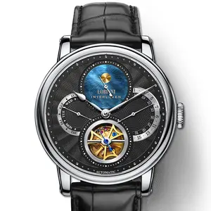 LOBINNI New Luxury Skeleton Male Wristwatches Unique Men Mechanical Watches Design