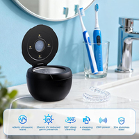 Nettoyeur ultrasonique portable 45 kHz 200 ml à 4 modes pour prothèses dentaires avec minuterie numérique