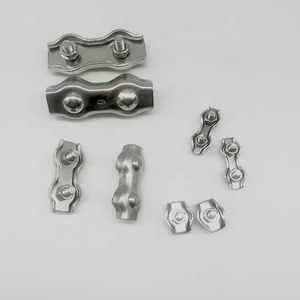 Clip de câble en acier inoxydable de qualité marine 304 métrique poli finition argentée duplex pour câble métallique - Product Image 6