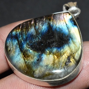 Pendentifs en argent Sterling 925, fait à la main, Labradorite, pendentif de couleur perle en argent, achat indien, au prix d'usine - Product Image 4