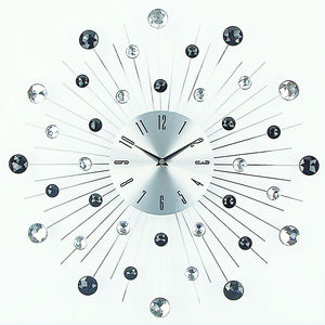 OEM-<span class=keywords><strong>reloj</strong></span> de cristal único con diseño de diamante para decoración del hogar, cronógrafo luminoso nórdico moderno de Metal, grande, para pared - Product Image 3