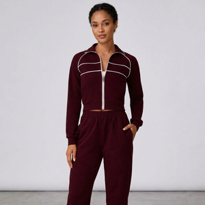 Chaqueta Deportiva para Mujer, al por Mayor, con Cierre Completo, Cuello Alto, Transpirable, Resistente al Viento, Ropa Deportiva para Gimnasio - Product Image 5