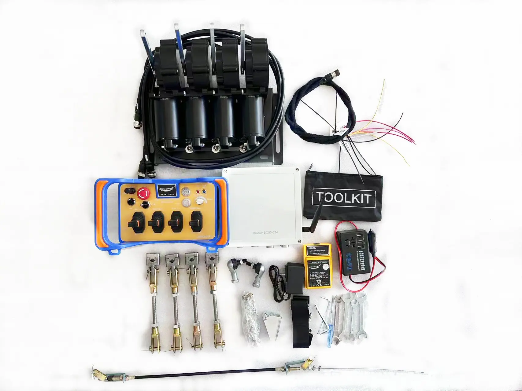 Controle de alavanca de guindaste lcc controle remoto sem fio à prova d'água com 4 joysticks