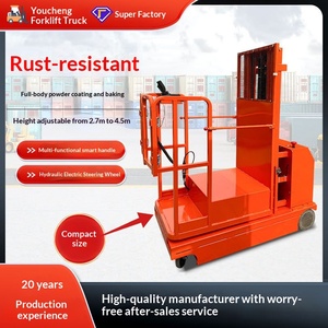 Full-automatic high-altitude reclaimer semi-electric platform climbing truck mobile elevator warehouse climbing ladder - Product Image 2