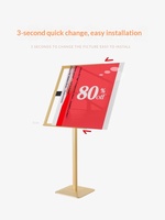 Support d'affichage vertical sur pied, panneau publicitaire personnalisé, présentoir d'affiches promotionnelles, panneau directionnel, fer, minimaliste, moderne