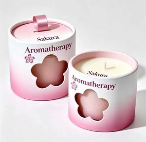 Custom Craft Paper Tube Recyclable Packaging with Hot Stamping Design for Candle Gift & Cosmetic - Product Image 1