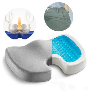 เบาะรองนั่งเจล 46x36x8 ซม. รูปตัวยู สำหรับสำนักงาน รถยนต์ รองรับสะโพกสำหรับสตรีมีครรภ์ พร้อมปลอกผ้ากำมะหยี่ - Product Image 5