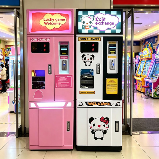 Customized Coin Changer Gift for Kids Toy Capsule Vending & Arcade Game Machines Converts Bill to Token Coin