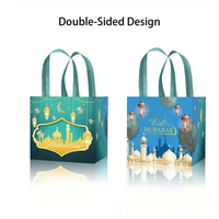 4Pcs Ramadan non-tissé Candy Cookie Snack Packaging Bag Box Musulman Islamic Festival Party Supplies Eid Mubarak Gift Bag