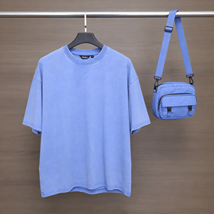 Camiseta con Logotipo Personalizado, Lavada con Ácido, Estilo Vintage, Corte Holgado, Algodón Grueso, Impresión Serigrafiada, Camiseta para Hombre con Efecto Lavado a la Piedra - Product Image 4