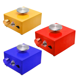 TOPEAST Mp-001 Machine à poterie électrique 12V pour l'art et l'artisanat en céramique, plateau à outils pour poterie DIY, disque abrasif carré OEM - Product Image 1