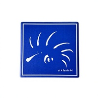 Sous-verre carré en céramique, motif animaux australiens (Kangourou, Koala, Échidne), bleu, design contemporain, vente en gros usine