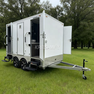 2025 Stations Outdoor Luxury Public <b>Portable</b> <b>Shower</b> Bathroom Toilet Event Restroom Trailer - Product Image 1