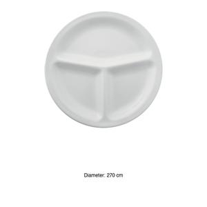 Assiette Napoli 3 compartiments Ø 27 cm Saturnia - Product Image 3