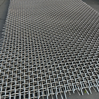 Grillage ondulé en acier au manganèse, grillage ondulé tissé en acier inoxydable avec tamis vibrant pour concasseur de pierres