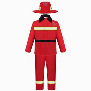 유아와 어린이를위한 완벽한 역할 놀이 키트로 놀이 소방관 유니폼 척 어린이 소방관 의상 세트 - Product Image 4