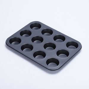 Molde para Hornear <span class=keywords><strong>Muffins</strong></span> <span class=keywords><strong>de</strong></span> Acero al Carbono Antiadherente Ecológico, Moldes para Cupcakes con Fondo Redondo <span class=keywords><strong>de</strong></span> 4/6/9/12 Cavidades, <span class=keywords><strong>Bandeja</strong></span> para Hornear <span class=keywords><strong>Muffins</strong></span> para Horno - Product Image 3